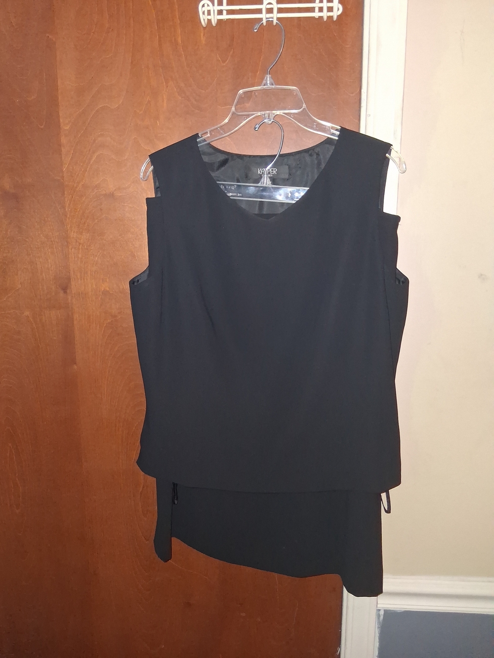 Kasper Black Skirt Set With Sleeveless Top